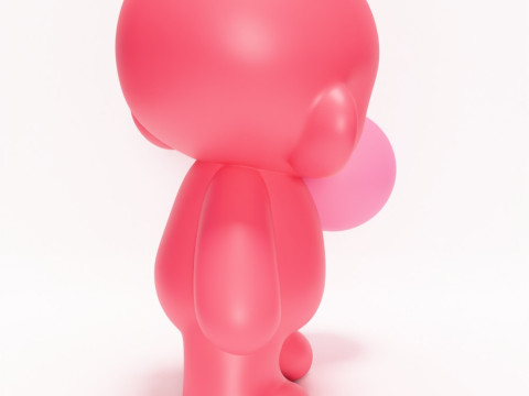 3D Printing Pink Bubble Gum Candy Cloud toy 3D Modell