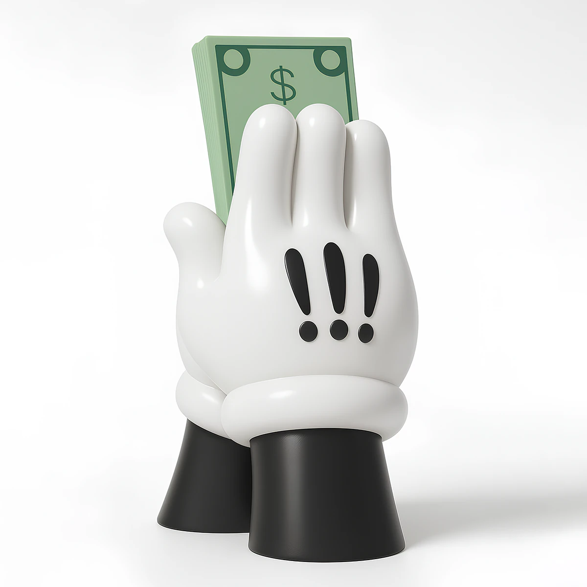 3D Printing Bills Glove Money Grip toy 3D Model .c4d .max .obj .3ds .fbx .stl .blend