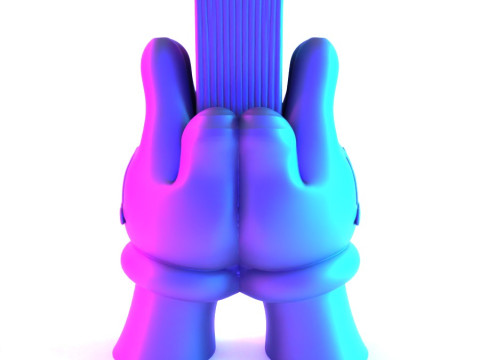 3D Printing Bills Glove Money Grip toy Model 3D