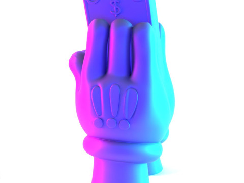 3D Printing Bills Glove Money Grip toy Model 3D