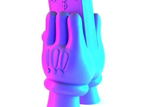 3D Printing Bills Glove Money Grip toy 3D Model