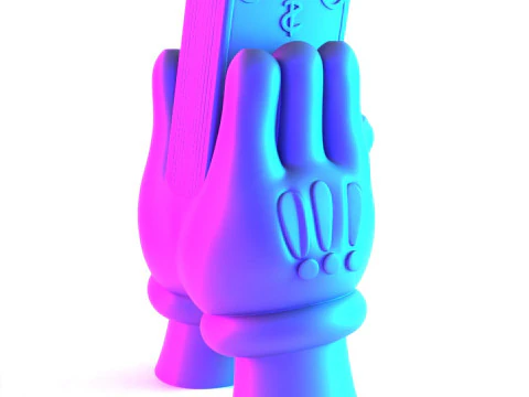 3D Printing Bills Glove Money Grip toy 3D Model