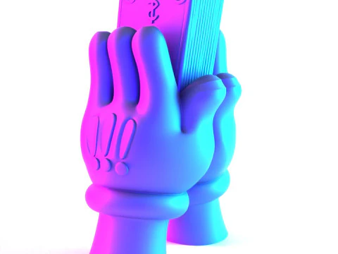 3D Printing Bills Glove Money Grip toy 3D Model