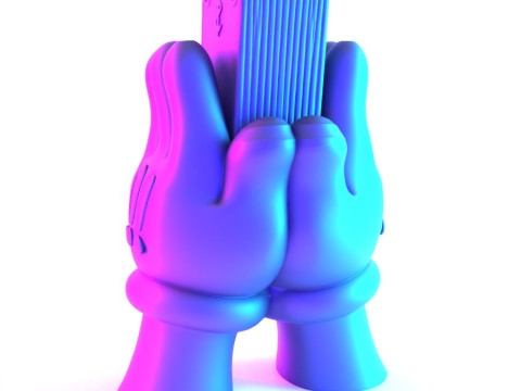 3D Printing Bills Glove Money Grip toy Model 3D