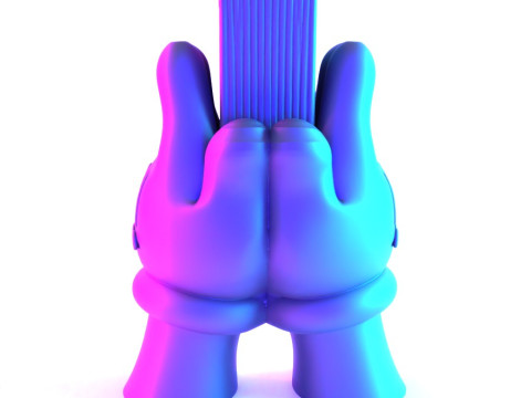 3D Printing Bills Glove Money Grip toy Model 3D