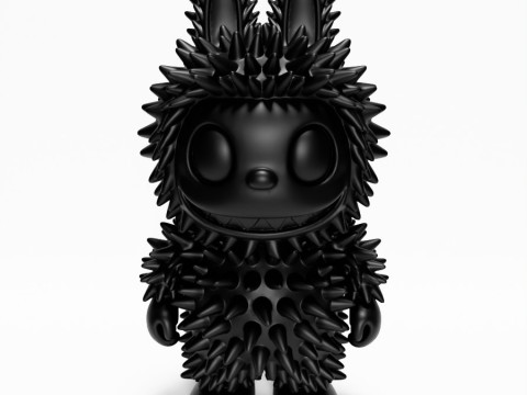 3D Printing Black Labubu Punk Grunge Thorn The Monsters toy 3D Модель