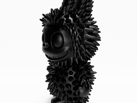 3D Printing Black Labubu Punk Grunge Thorn The Monsters toy 3D Модель