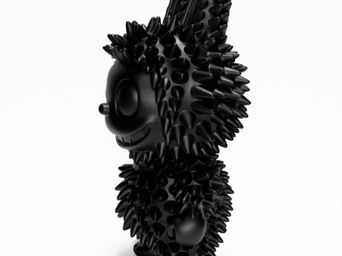 3D Printing Black Labubu Punk Grunge Thorn The Monsters toy 3D Модель