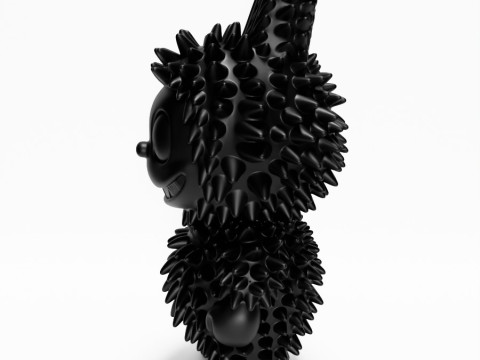 3D Printing Black Labubu Punk Grunge Thorn The Monsters toy 3D Модель