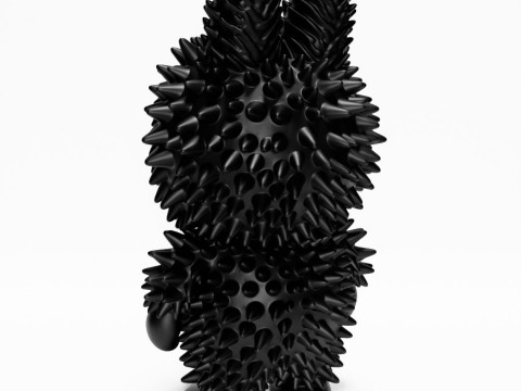 3D Printing Black Labubu Punk Grunge Thorn The Monsters toy 3D Модель
