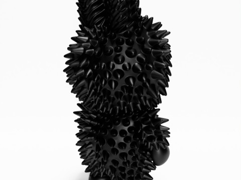 3D Printing Black Labubu Punk Grunge Thorn The Monsters toy 3D Модель
