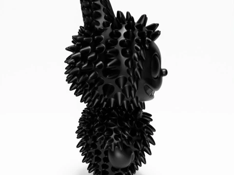 3D Printing Black Labubu Punk Grunge Thorn The Monsters toy 3D Model
