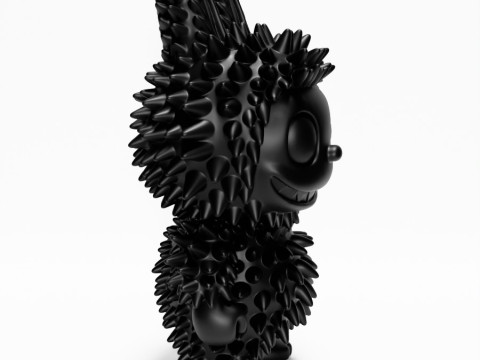 3D Printing Black Labubu Punk Grunge Thorn The Monsters toy 3D Модель