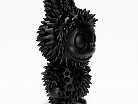 3D Printing Black Labubu Punk Grunge Thorn The Monsters toy 3D Модель