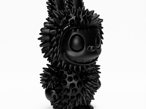 3D Printing Black Labubu Punk Grunge Thorn The Monsters toy 3D Модель