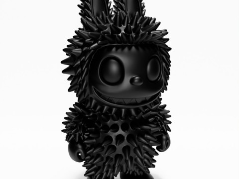 3D Printing Black Labubu Punk Grunge Thorn The Monsters toy 3D Модель