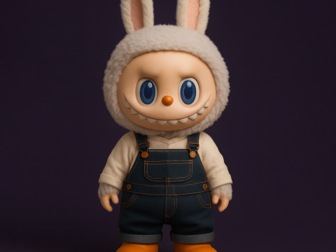 3D Printing Labubu Overalls The Monsters toy Modèle 3D