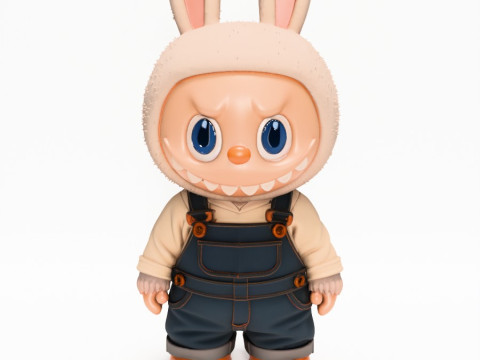 3D Printing Labubu Overalls The Monsters toy 3D Model