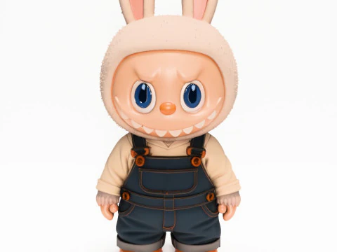 3D Printing Labubu Overalls The Monsters toy 3D Model