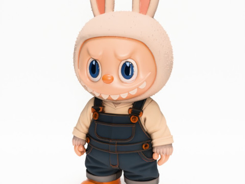 3D Printing Labubu Overalls The Monsters toy 3D Model