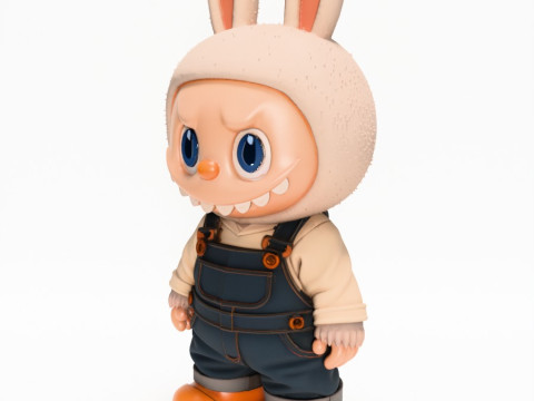 3D Printing Labubu Overalls The Monsters toy 3D Model