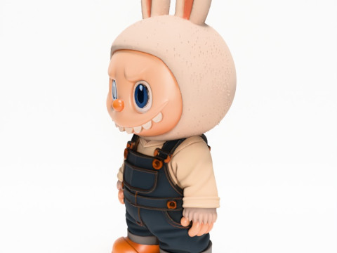 3D Printing Labubu Overalls The Monsters toy 3D Model