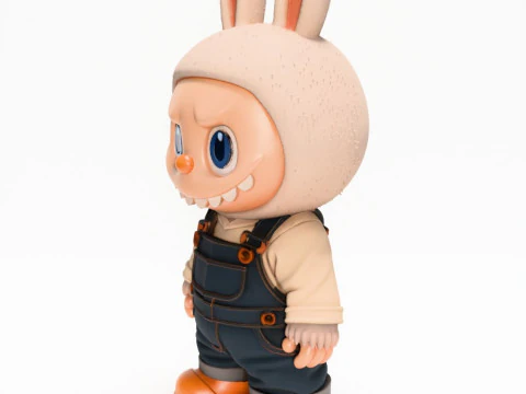 3D Printing Labubu Overalls The Monsters toy 3D Model