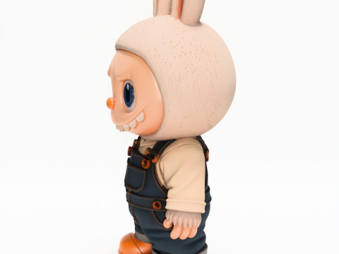 3D Printing Labubu Overalls The Monsters toy 3D Model