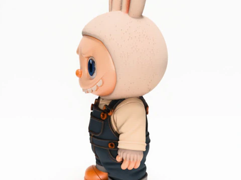 3D Printing Labubu Overalls The Monsters toy 3D Model