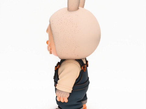 3D Printing Labubu Overalls The Monsters toy 3D Model
