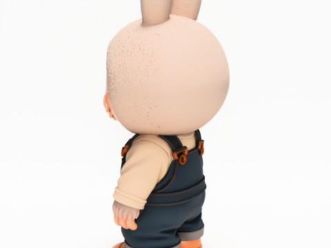 3D Printing Labubu Overalls The Monsters toy 3D Model