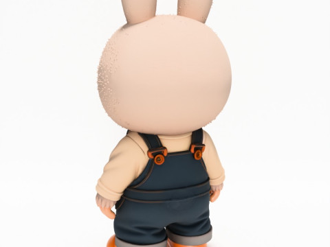 3D Printing Labubu Overalls The Monsters toy 3D Model