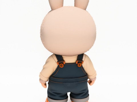 3D Printing Labubu Overalls The Monsters toy 3D Model