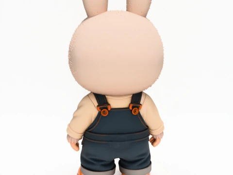 3D Printing Labubu Overalls The Monsters toy 3D Model