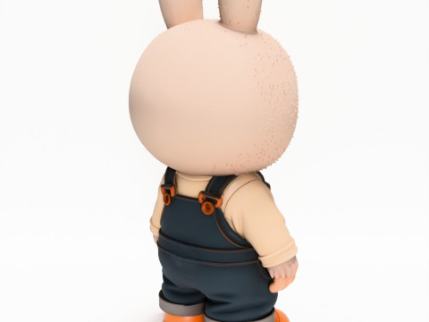 3D Printing Labubu Overalls The Monsters toy 3D Model