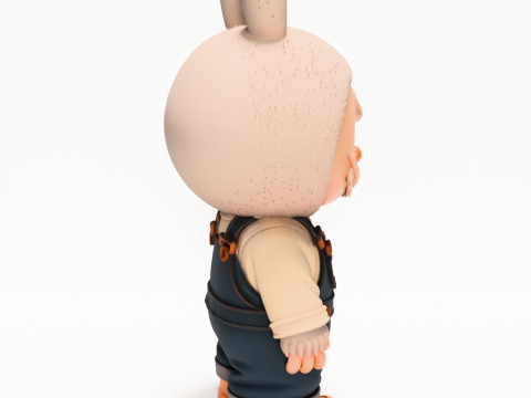 3D Printing Labubu Overalls The Monsters toy 3D Model