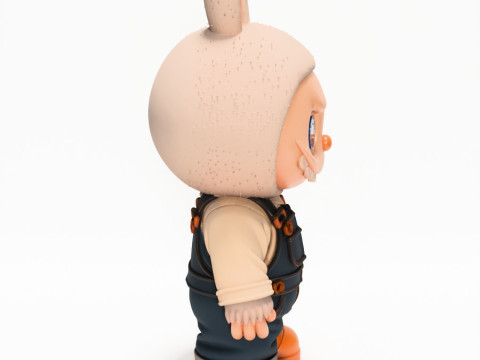 3D Printing Labubu Overalls The Monsters toy 3D Model