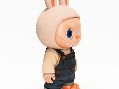 3D Printing Labubu Overalls The Monsters toy 3D Model
