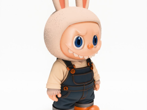 3D Printing Labubu Overalls The Monsters toy 3D Model