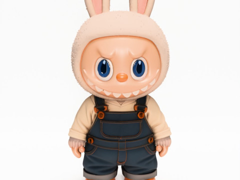 3D Printing Labubu Overalls The Monsters toy 3D Model