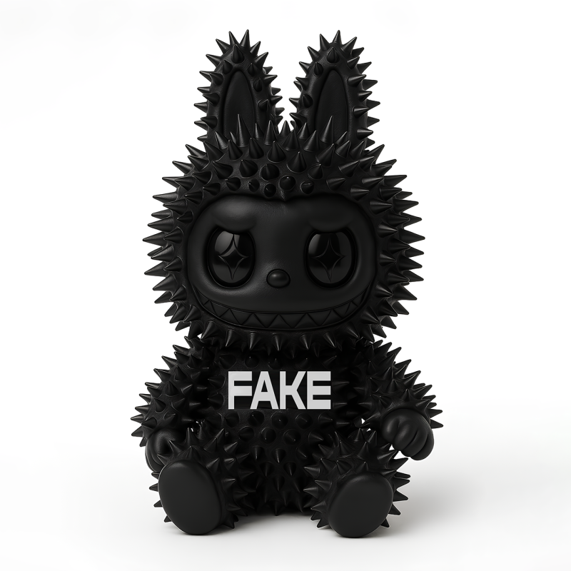 3D Printing Sit Black Labubu FAKE Punk Grunge Thorn The Monsters toy 3D 模型 .c4d .max .obj .3ds .fbx .stl .blend 
