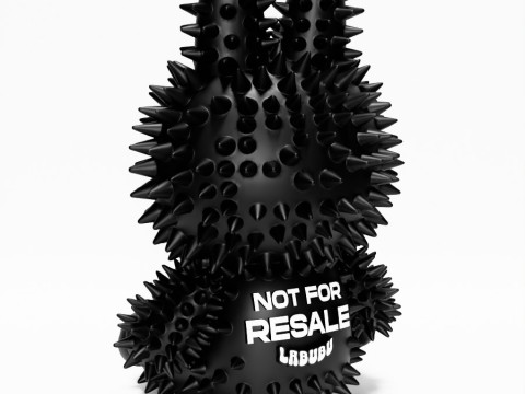 3D Printing Sit Black Labubu FAKE Punk Grunge Thorn The Monsters toy 3D 模型