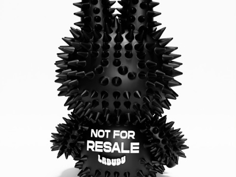 3D Printing Sit Black Labubu FAKE Punk Grunge Thorn The Monsters toy 3D 模型