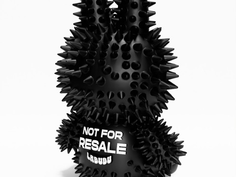 3D Printing Sit Black Labubu FAKE Punk Grunge Thorn The Monsters toy 3D 模型