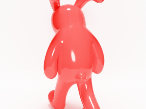 3D Printing Red Bunny Sad Walker toy 3D 模型