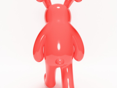 3D Printing Red Bunny Sad Walker toy 3D 模型