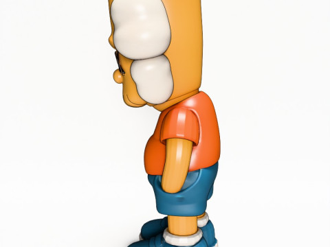 3D Printing KAWS style Bart Simpson The Kimpsons toy 3D Model
