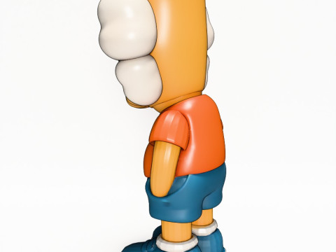 3D Printing KAWS style Bart Simpson The Kimpsons toy 3D Model