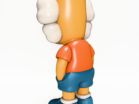 3D Printing KAWS style Bart Simpson The Kimpsons toy 3D Model