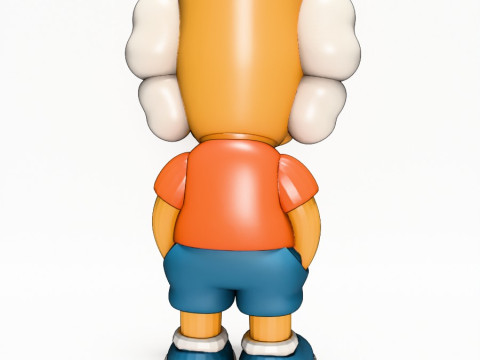 3D Printing KAWS style Bart Simpson The Kimpsons toy 3D Model